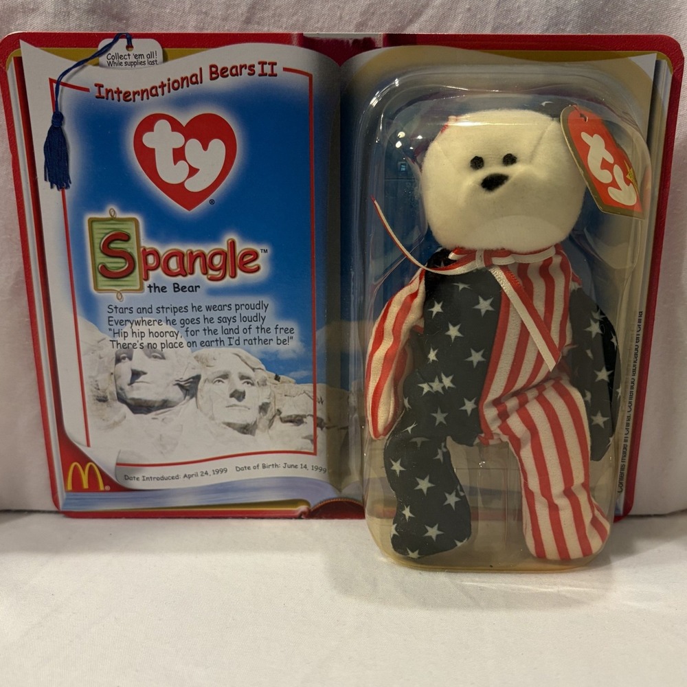 TY Beanie Baby Spangle Bear McDonald's Int'l Bears II 1999 Sealed